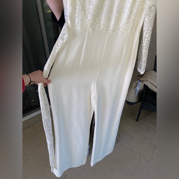NWT Tahari White Lace Jumpsuit - Picture 5 of 7